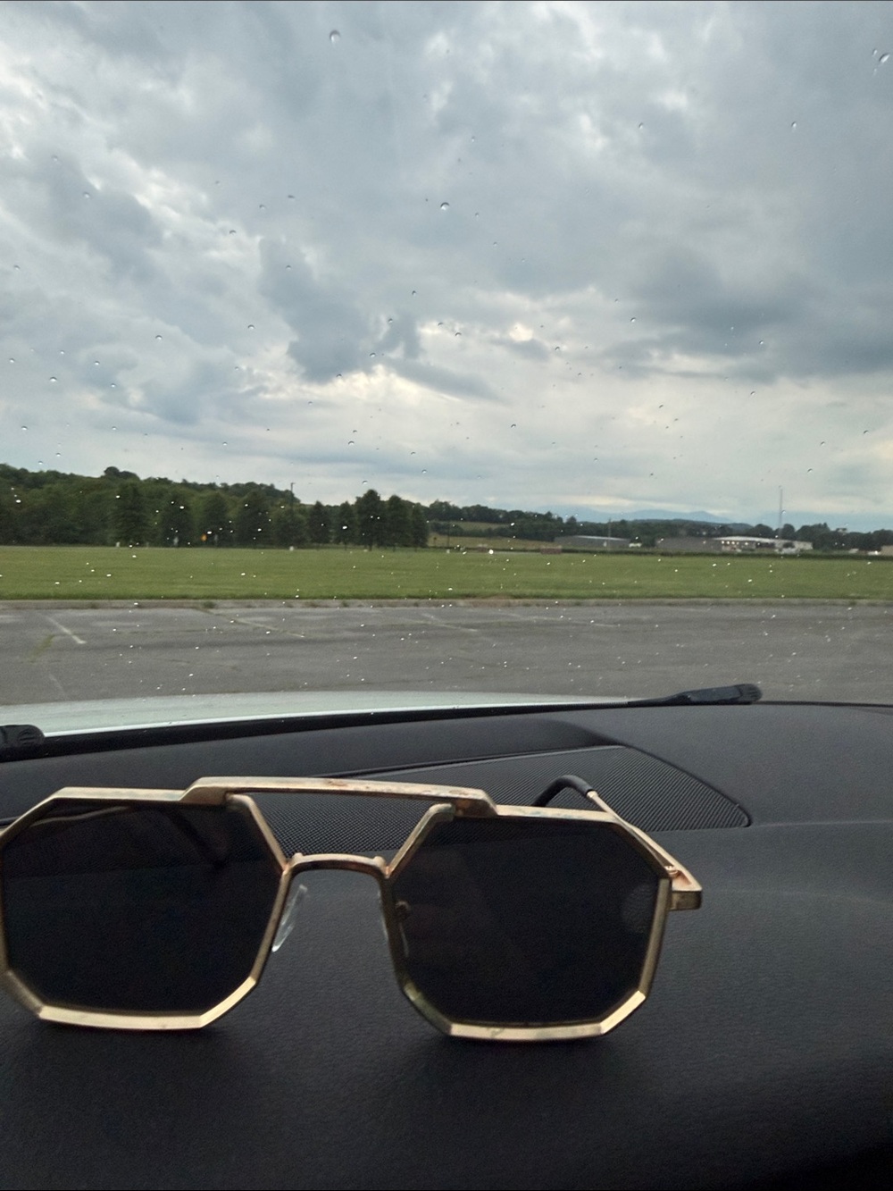 Urban Outfitters Gold Frame Black Lens Sunglasses